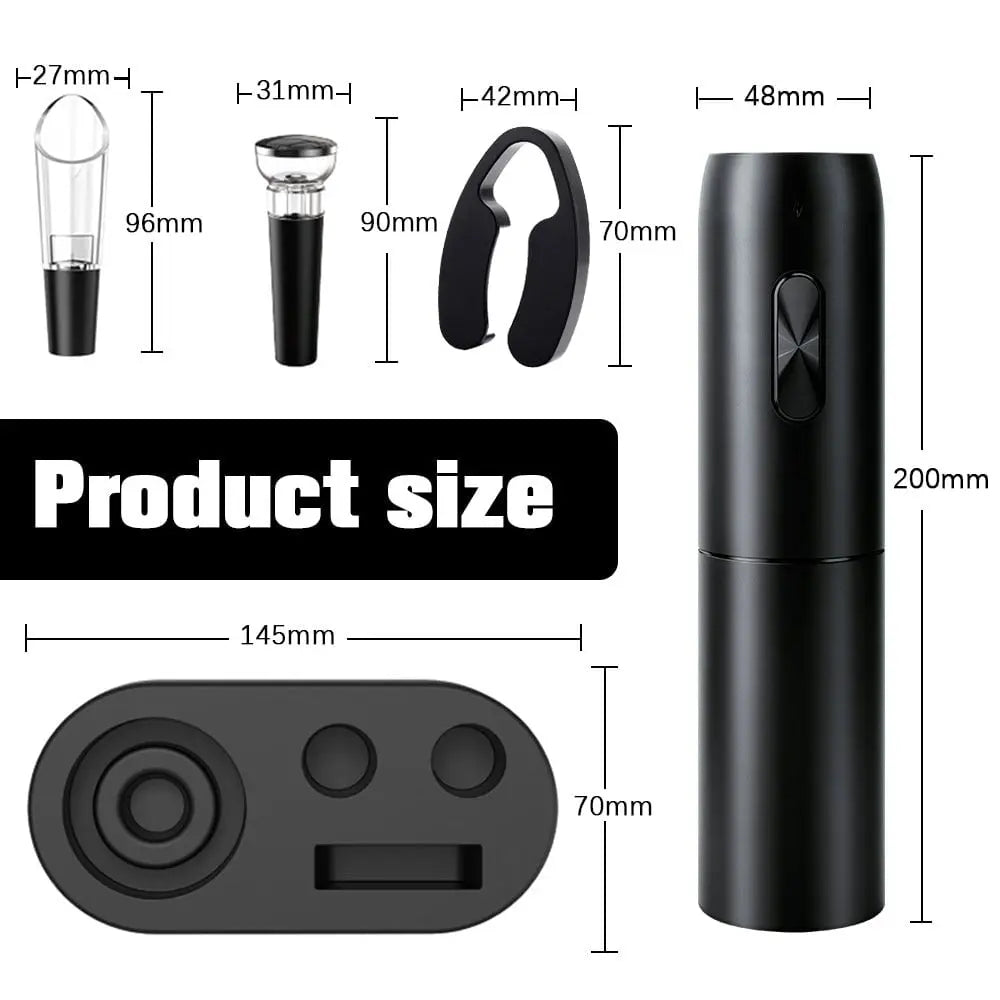 Wine Electric Bottle Opener Electric Corkscrew Foil Cutter Gift Set Wine Electric Bottle Opener Electric Corkscrew Foil Cutter Gift Set